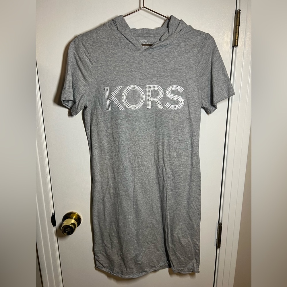Michael Kors Short Sleeve Hoodie Dress
